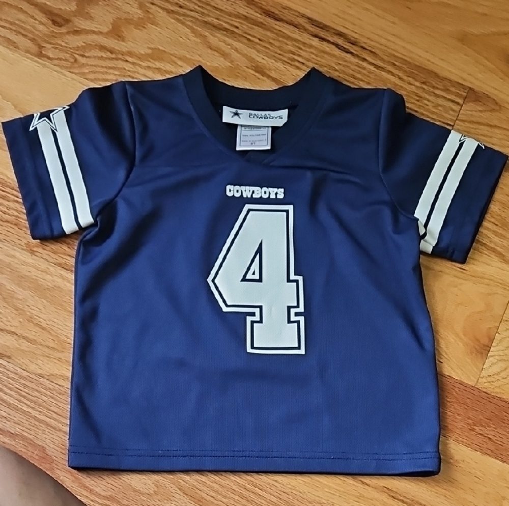 Blue and White Sports Jerseys with Crew Neck